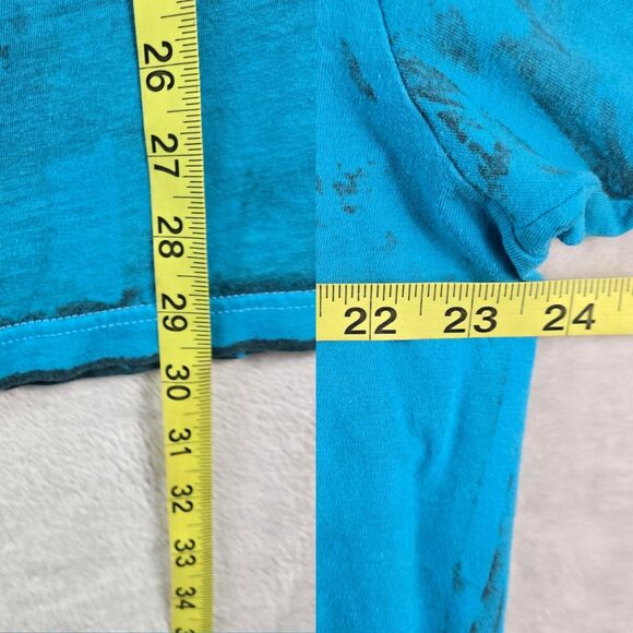 Vintage Reversible AOP Cyber Goth Shirt XL Affliction Style Grunge Gothcore - Picture 10 of 10